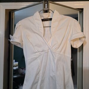 White Short Sleeve Blouse